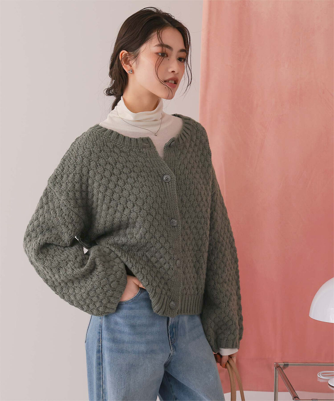 titivate「ポップコーンニットカーディガン」|カーディガン|