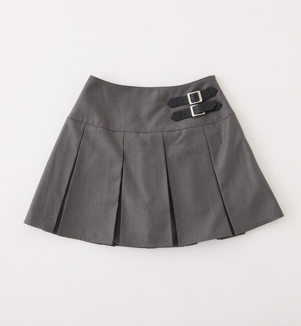  「サイドベルトプリーツスカート」|スカート|