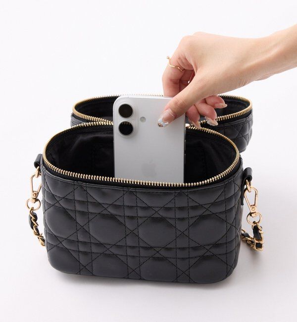  「WEB限定/チャーム付きキルティングバニティバッグ」|ショルダー・メッセンジャー|