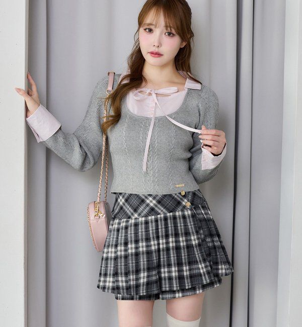  「金ボタンプリーツスカート」|スカート|