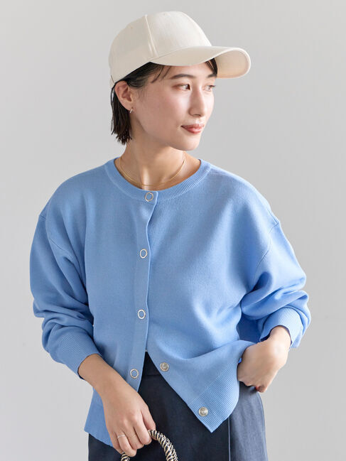 Te chichi「前後2WAYスウェットライクニット」|ニット・セーター|ブルー