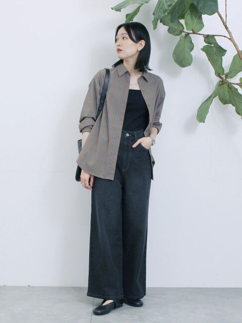 Samansa Mos2 blue「【ECO DENIM 】 ワイドストレートパンツ」|その他|