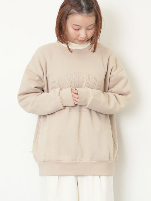 Samansa Mos2「裏起毛ロゴ刺繍スウェット」|Tシャツ・カットソー|