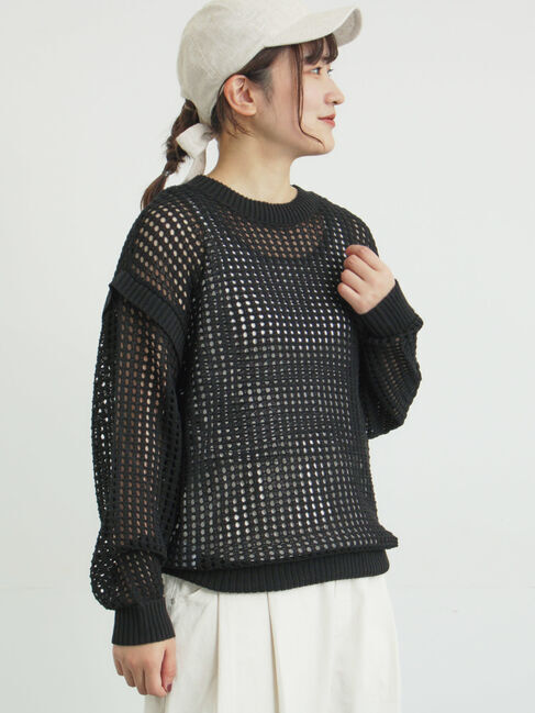 Samansa Mos2「前後2WAY裾ドロストニット」|カーディガン|