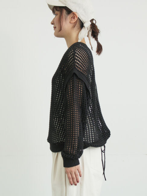 Samansa Mos2「前後2WAY裾ドロストニット」|カーディガン|