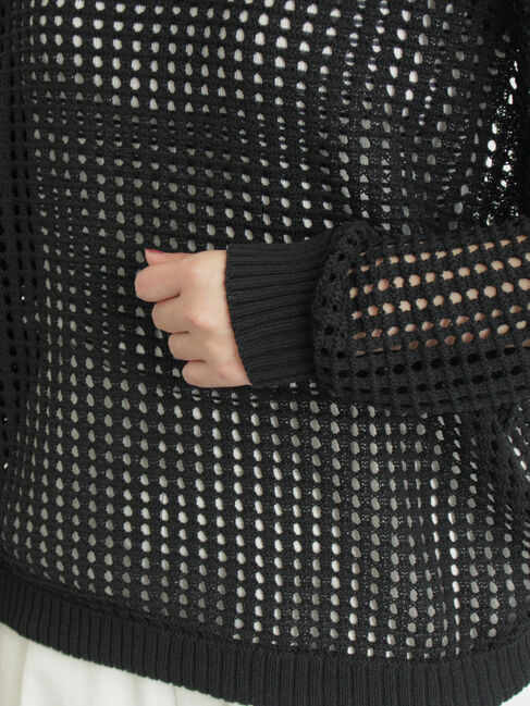 Samansa Mos2「前後2WAY裾ドロストニット」|カーディガン|