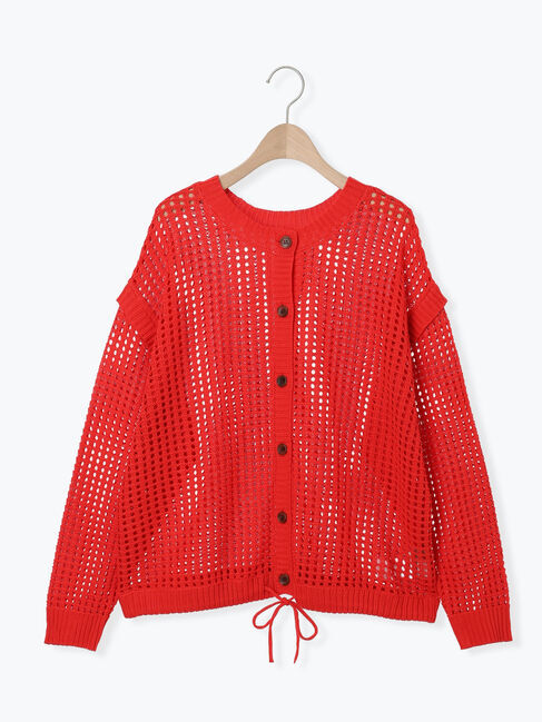 Samansa Mos2「前後2WAY裾ドロストニット」|カーディガン|