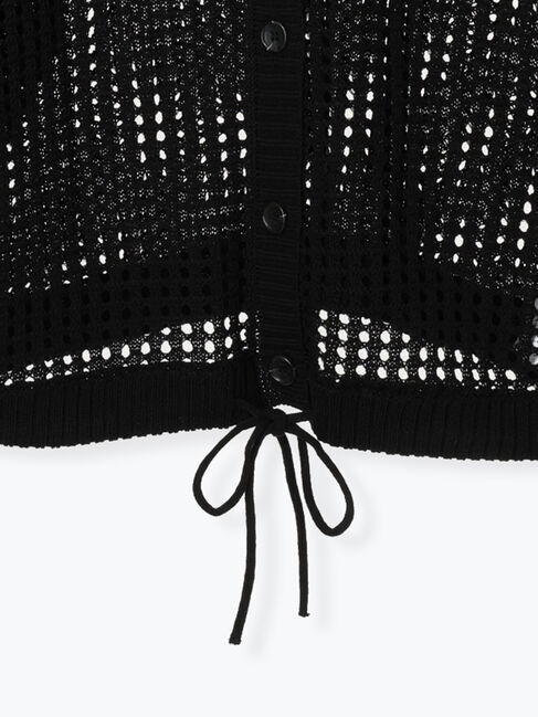 Samansa Mos2「前後2WAY裾ドロストニット」|カーディガン|