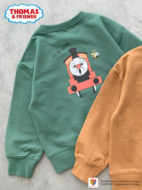 Samansa Mos2 Lagom「【きかんしゃトーマス】バックプリントトレーナー」|Tシャツ・カットソー|グリーン