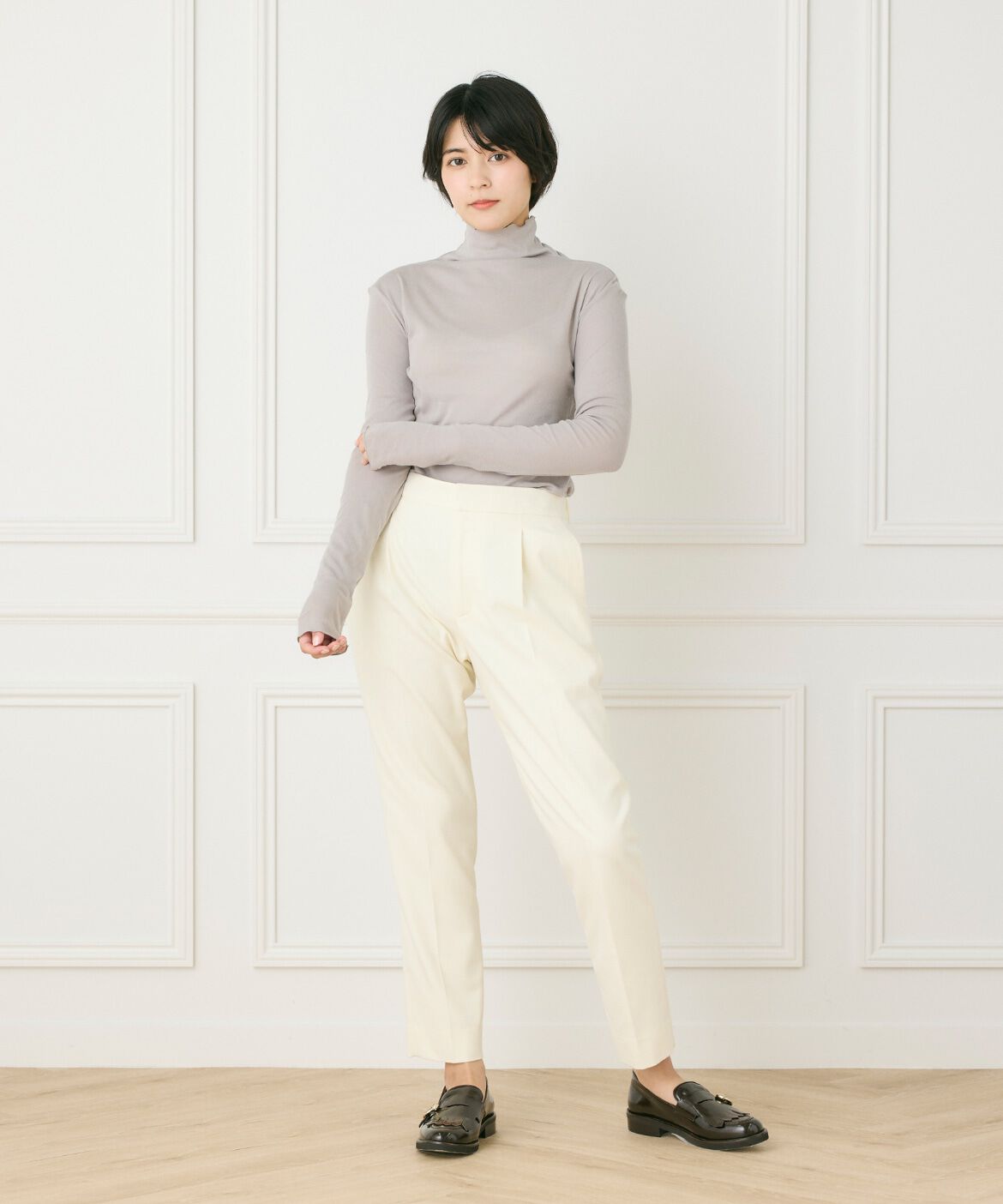 INED「ハイネックロングスリーブトップス」|Tシャツ・カットソー|