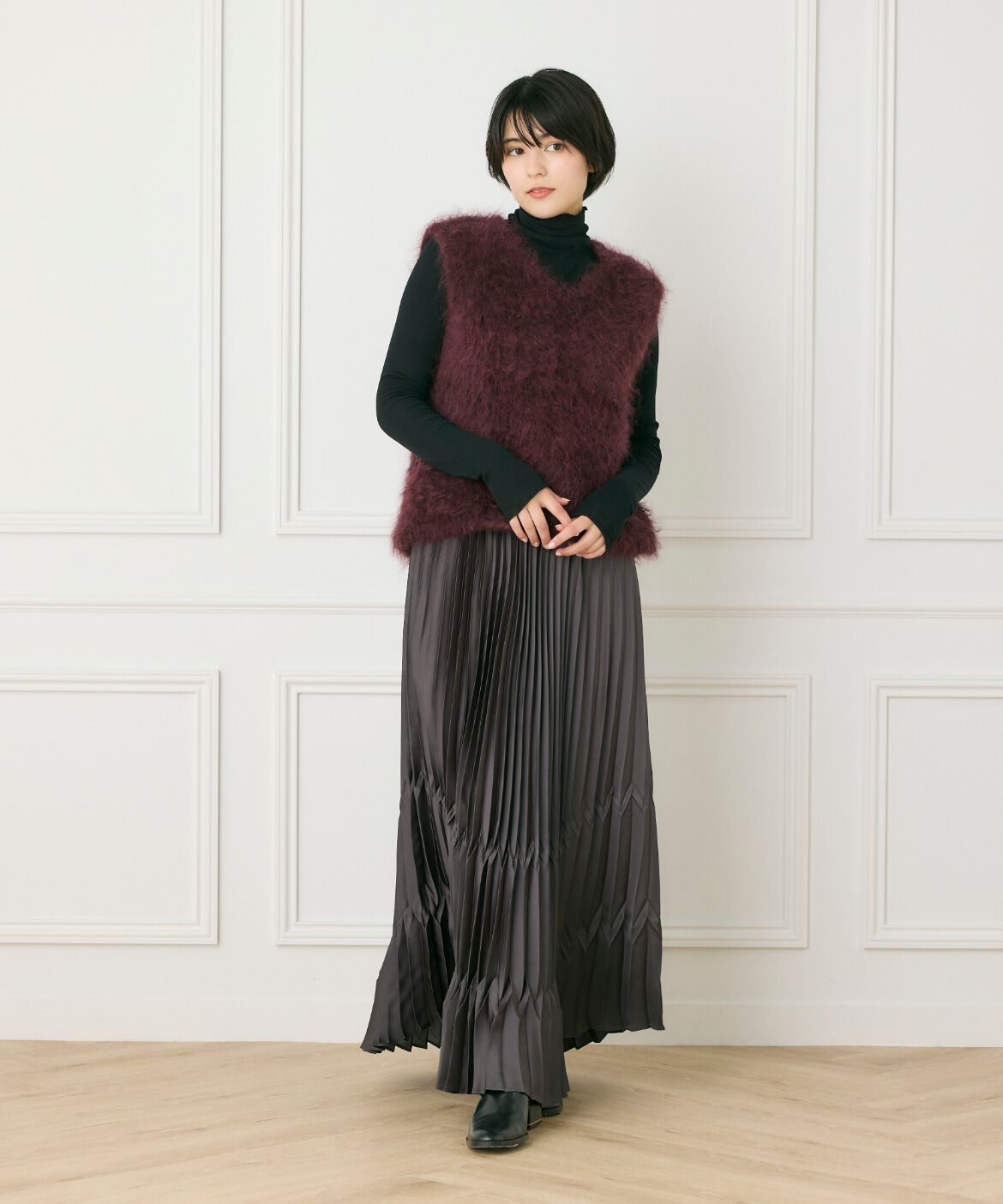 INED「ハイネックロングスリーブトップス」|Tシャツ・カットソー|