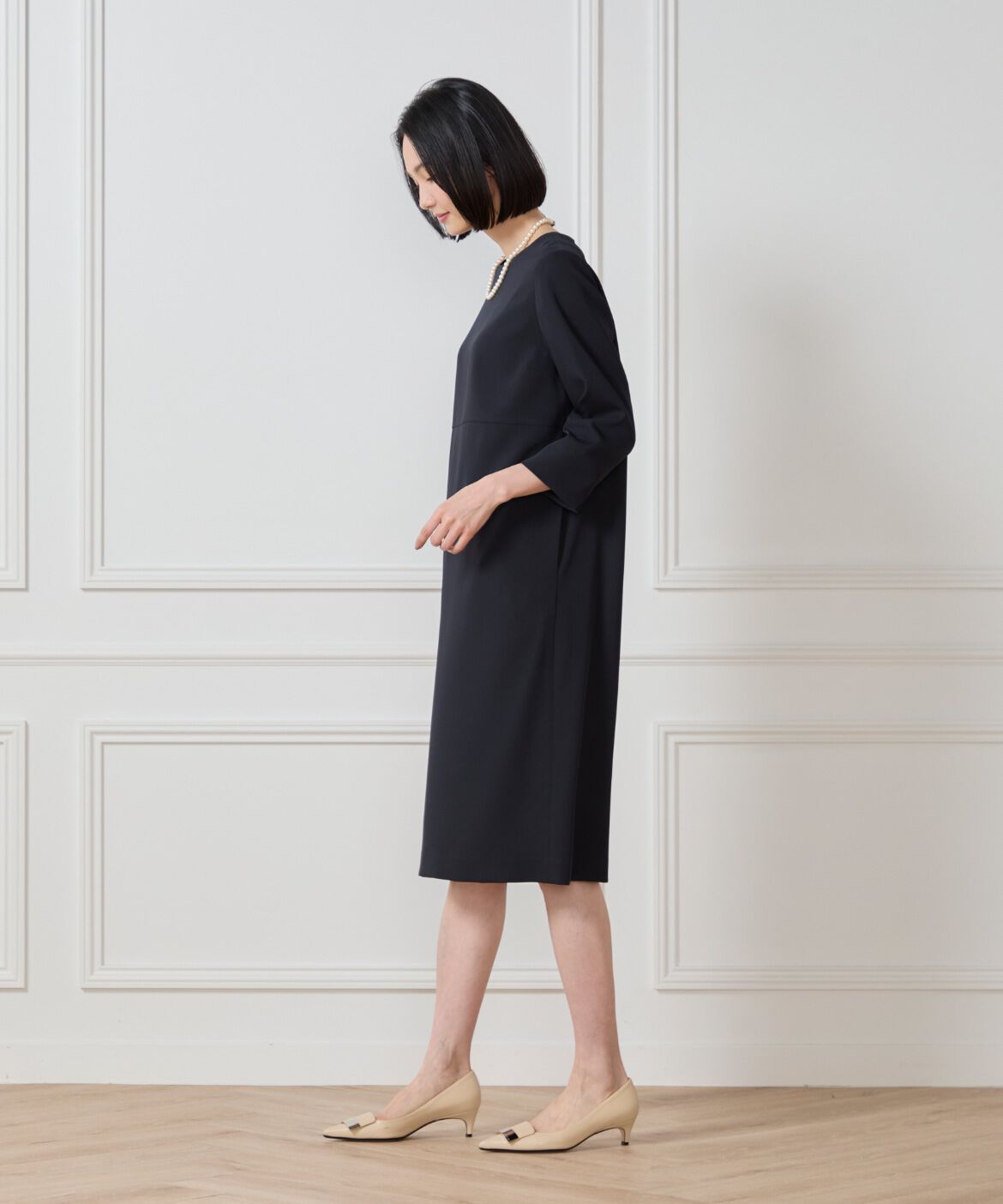 7-IDconcept.「7分袖ワンピース」|ワンピース|