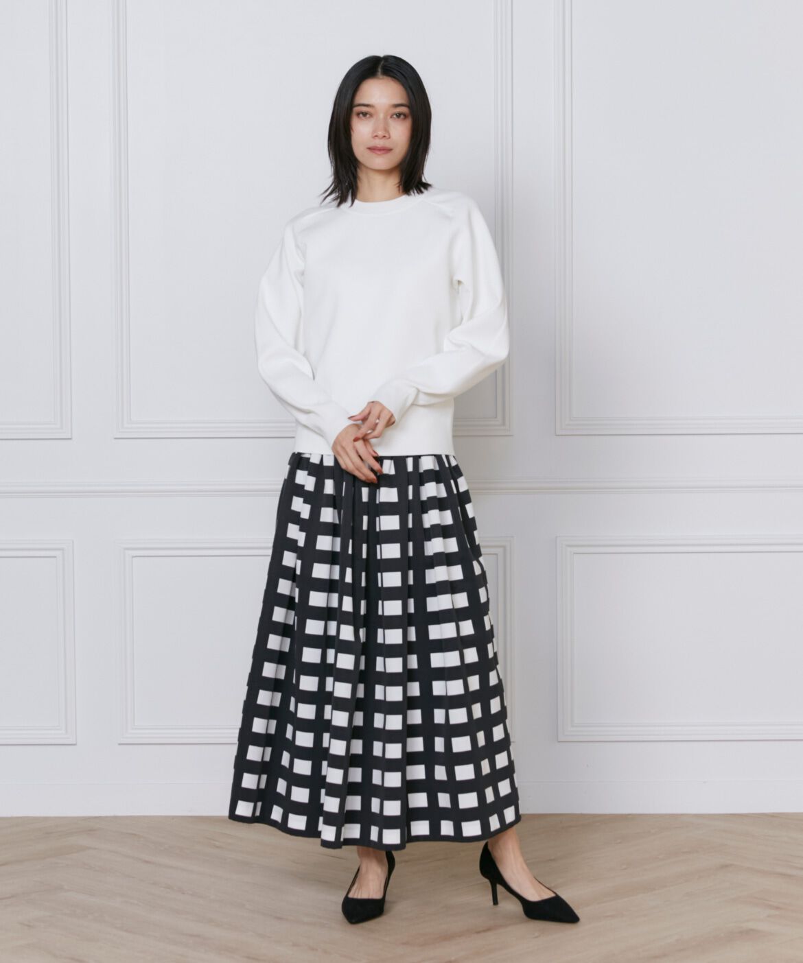 INED「スムースプルオーバーニット　」|ニット・セーター|