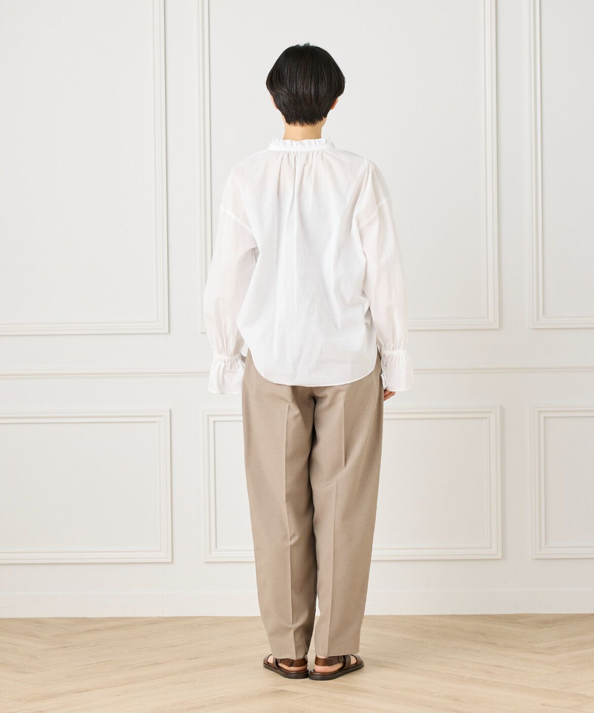 I.T.'S international「フリルカラーギャザーブラウス」|シャツ・ブラウス|