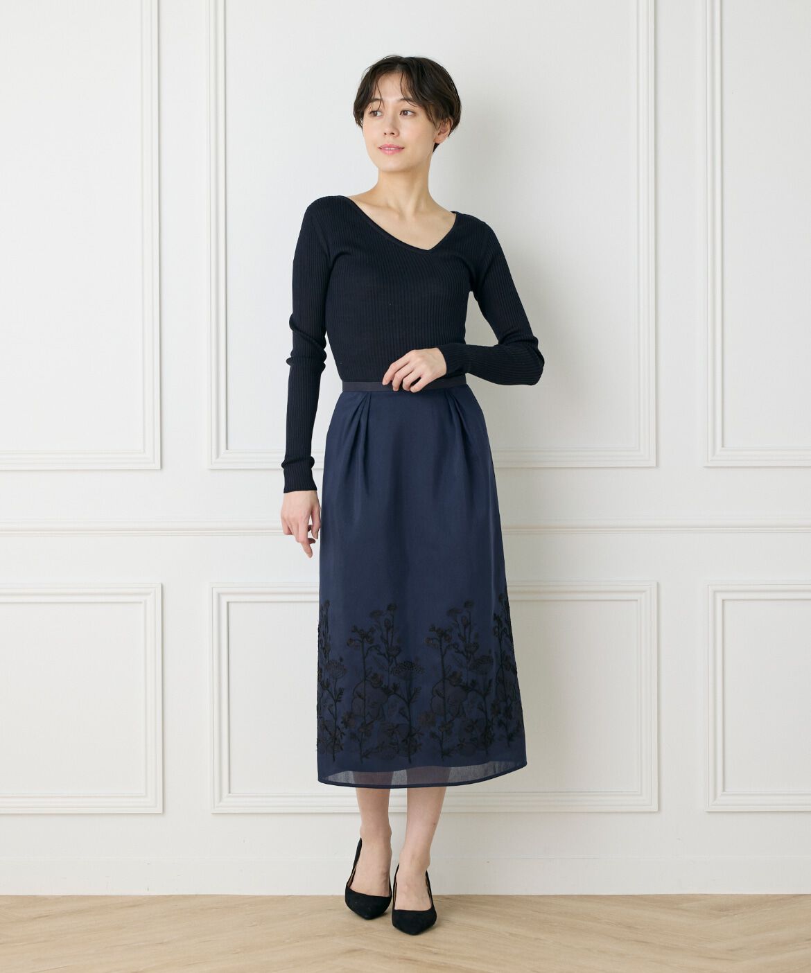 INED「コクーンスカート《la veille by SUPERIOR CLOSET》」|台形|