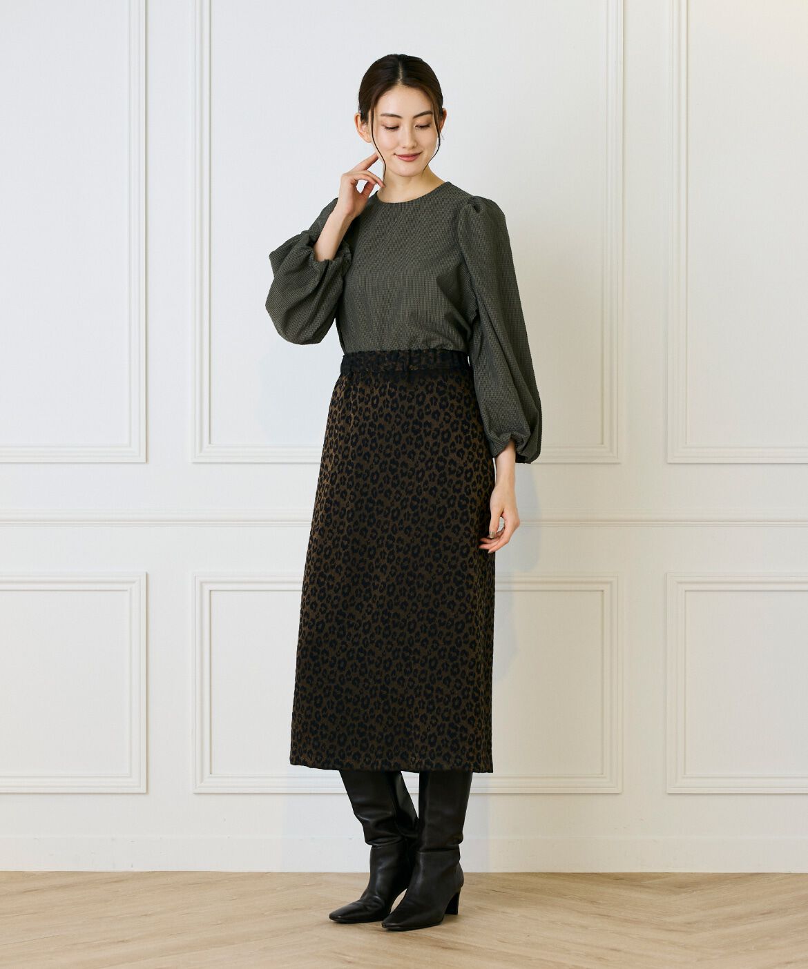 Le Souk「《大きいサイズ》ギャザースリーブプルオーバー」|シャツ・ブラウス|