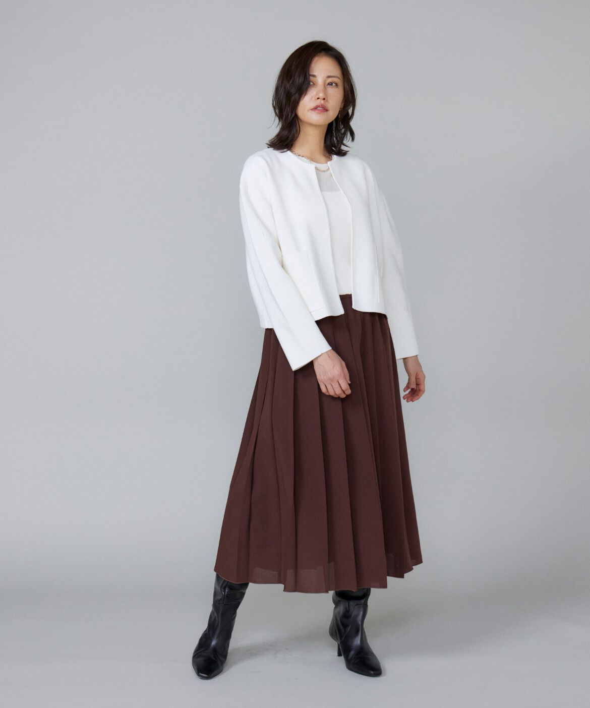 Le Souk「《大きいサイズ》ミラノリブフォルムカーディガン」|カーディガン|