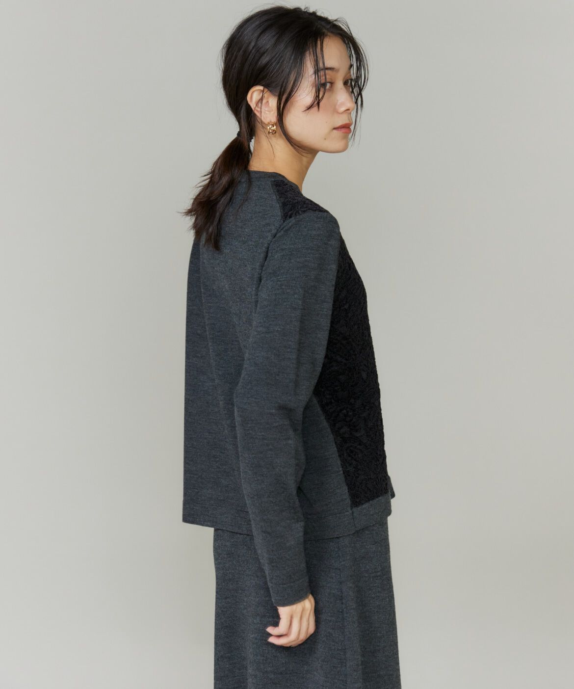 INED「《大きいサイズ》レースカーディガン」|カーディガン|