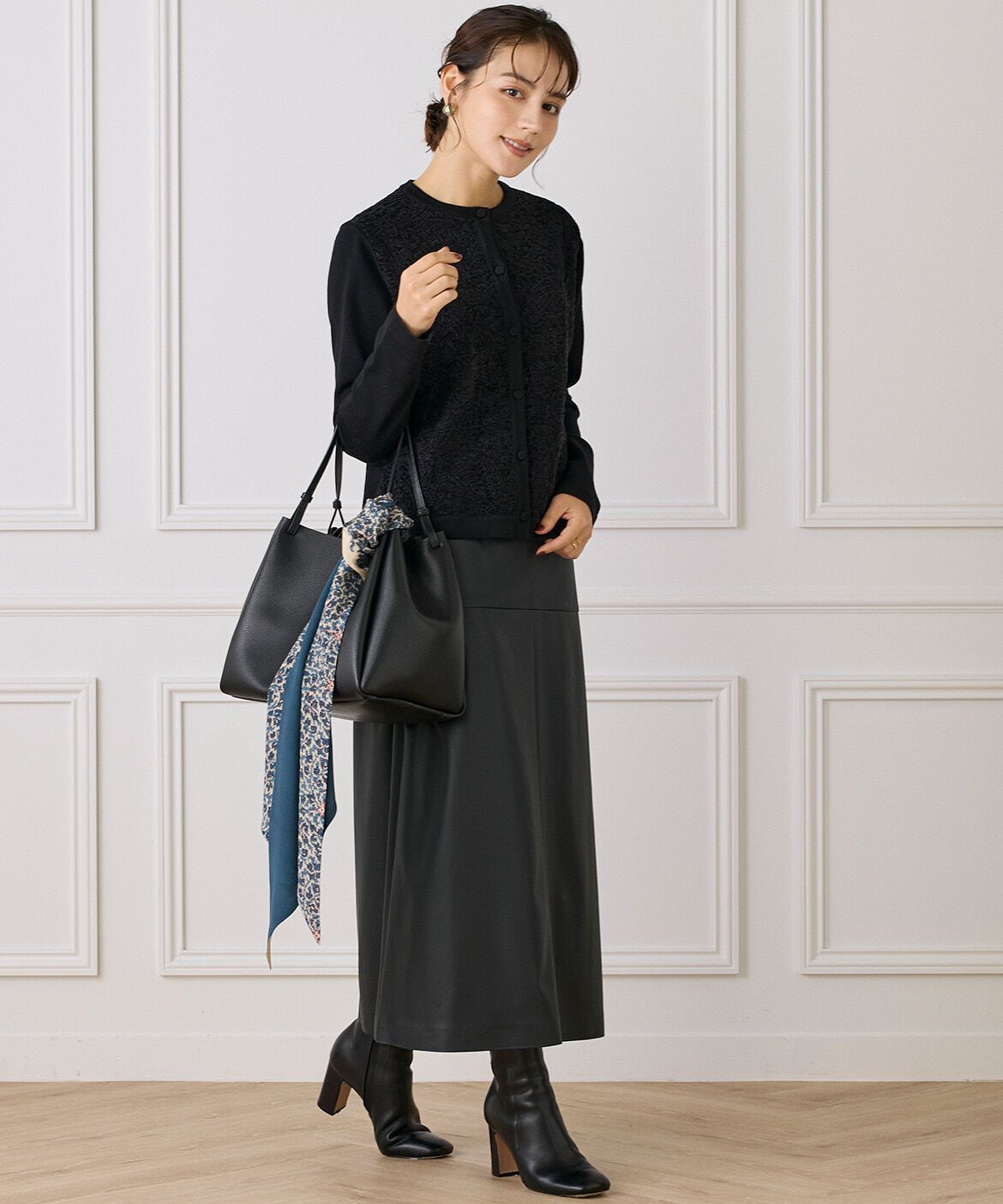 INED「《大きいサイズ》レースカーディガン」|カーディガン|