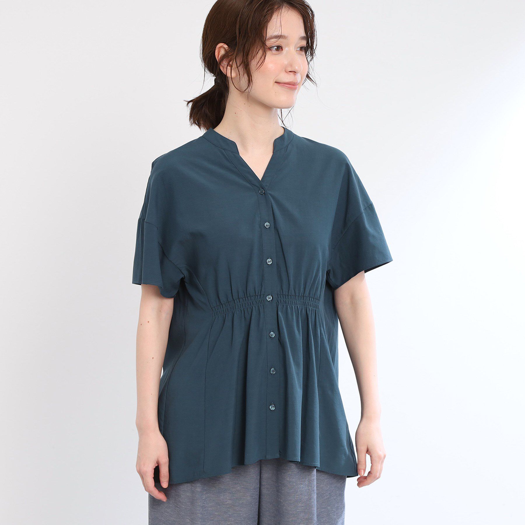 Reflect「【手洗い可】スキッパーブラウス」|シャツ・ブラウス|