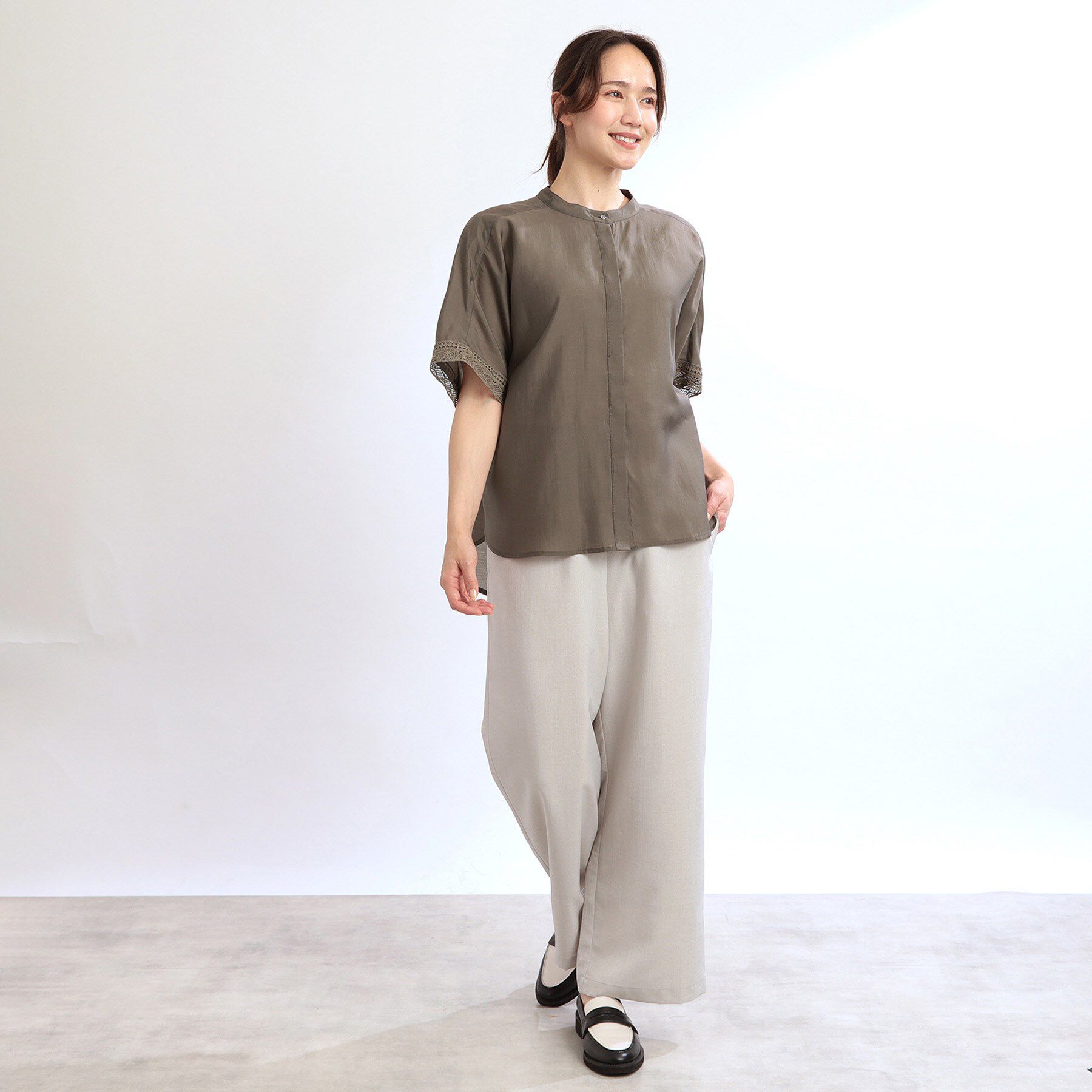 Reflect「【夏SALE／E‐QUALITY／手洗い可】オフボディドルマンブラウス」|シャツ・ブラウス|