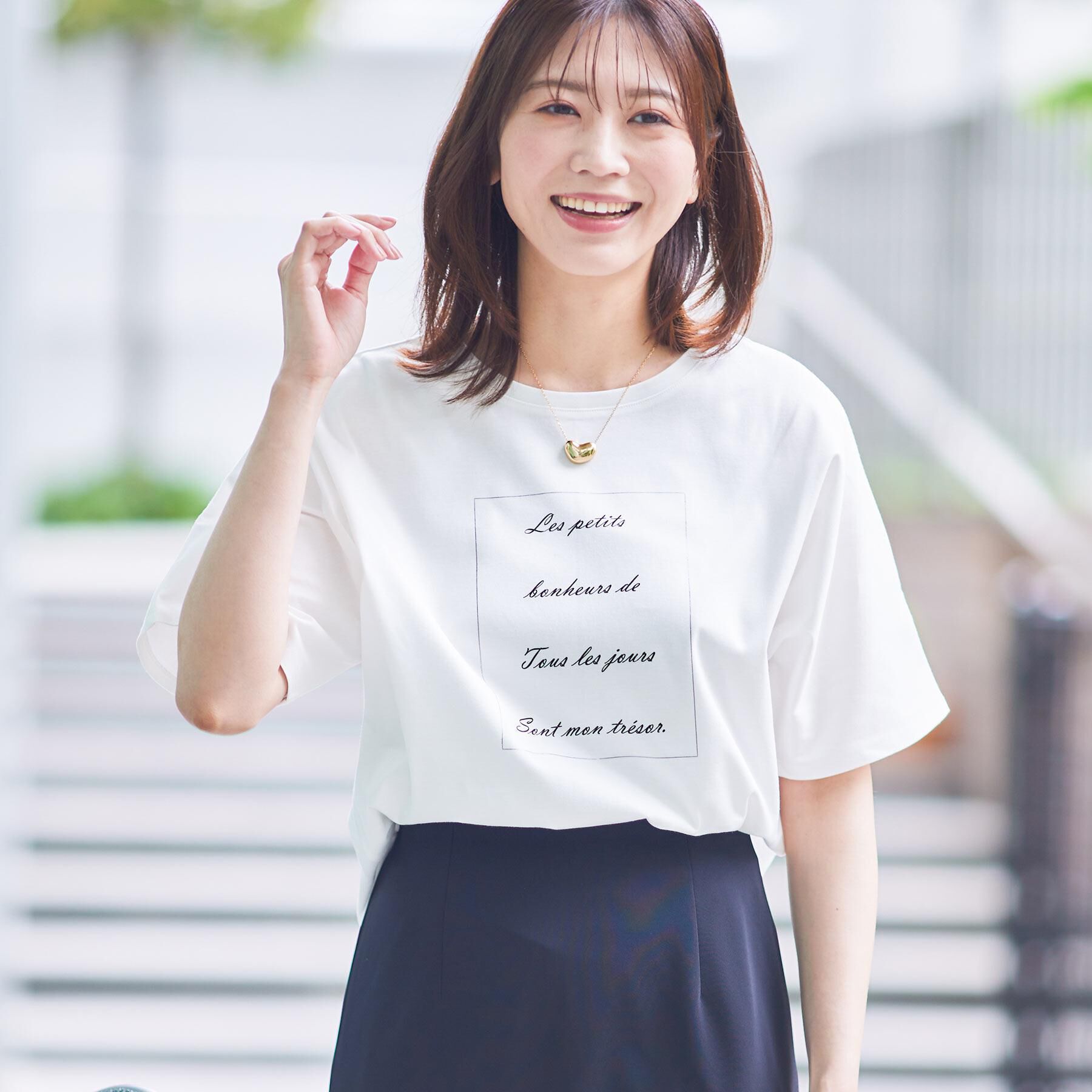Reflect「【UVカット／接触冷感／マシンウォッシュ可】ドルマンスリーブロゴTシャツ」|Tシャツ・カットソー|オフホワイト(003
