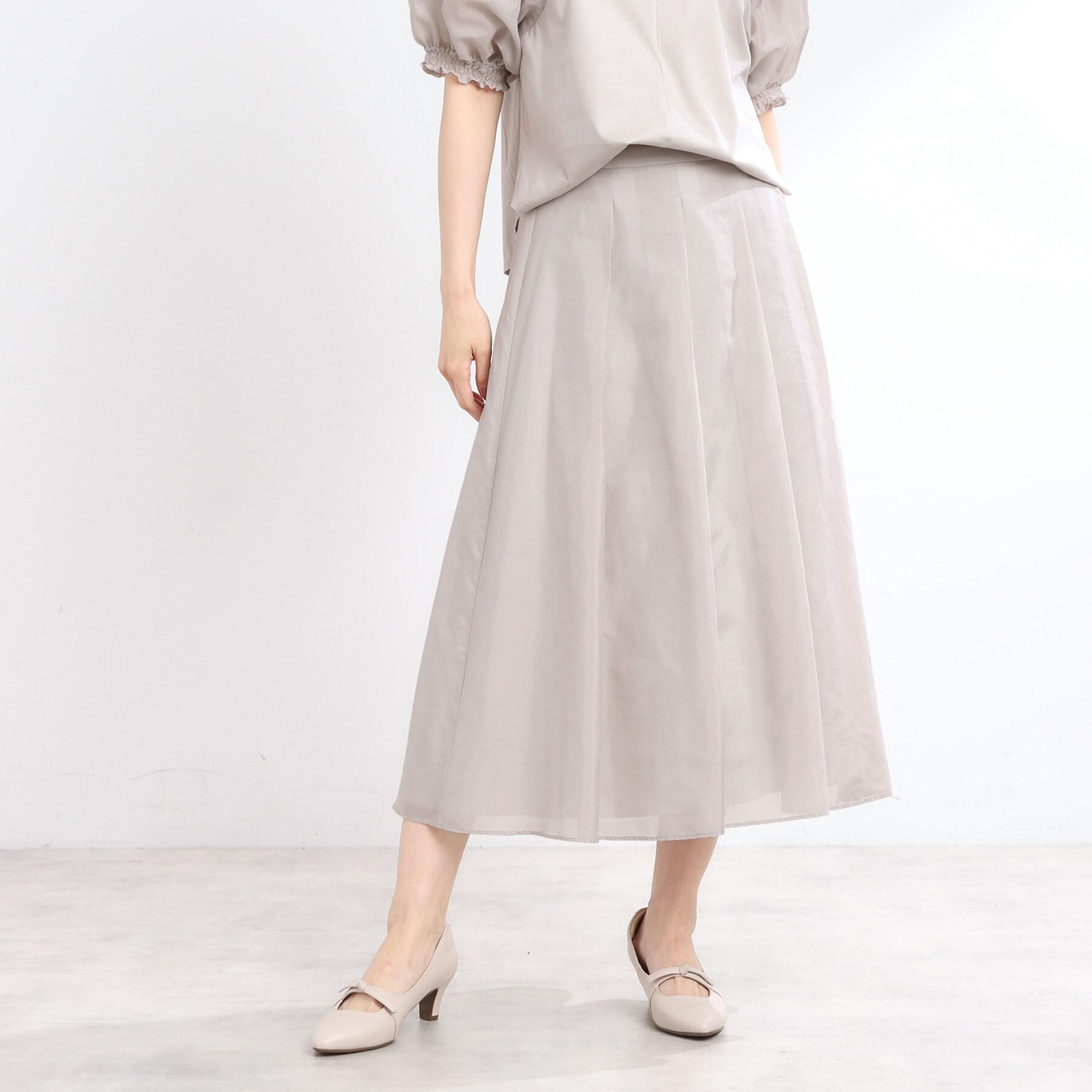 Reflect「【マシンウォッシュ可／セットアップ可】シアーボックスタックプリーツスカート」|スカート|