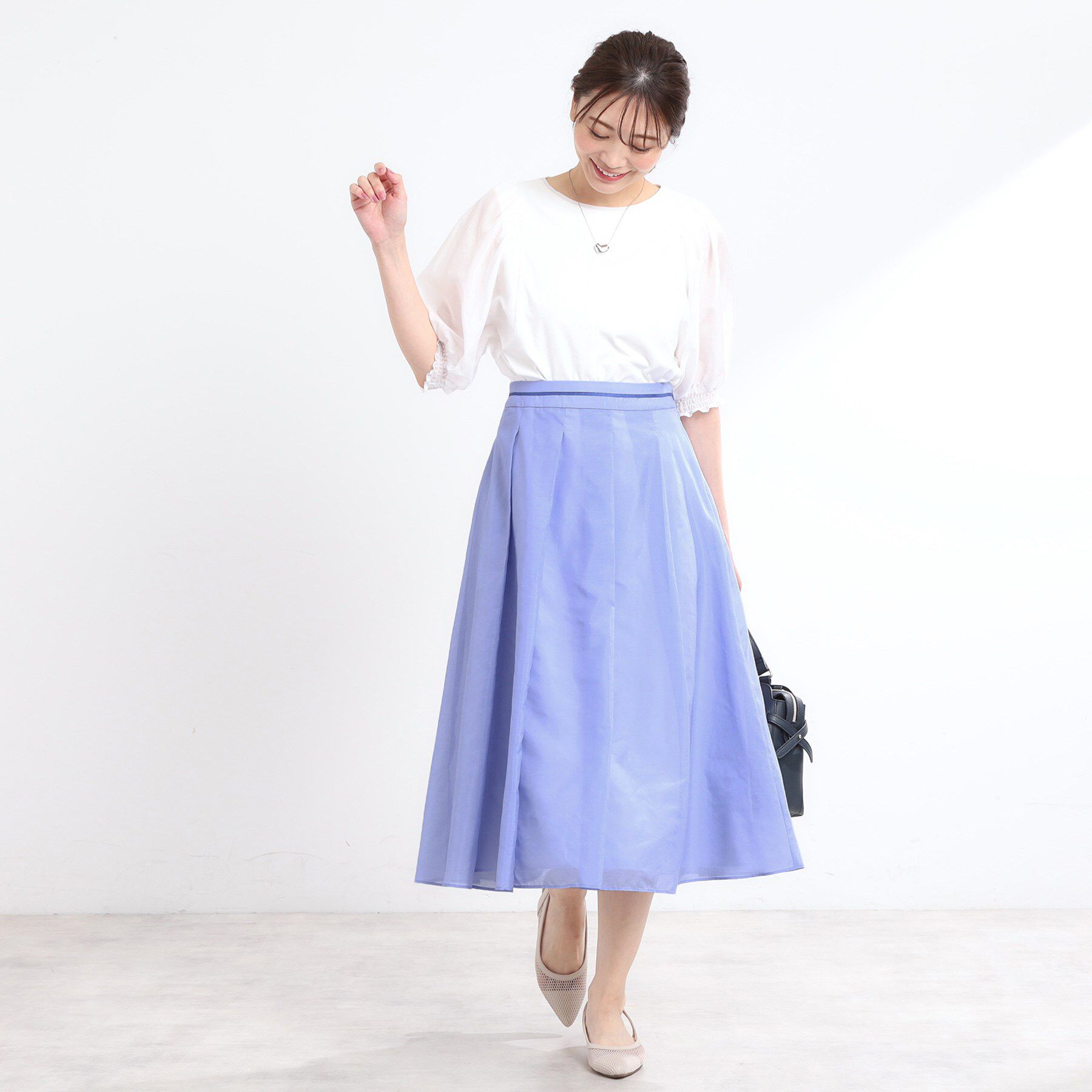 Reflect「【マシンウォッシュ可／セットアップ可】シアーボックスタックプリーツスカート」|スカート|