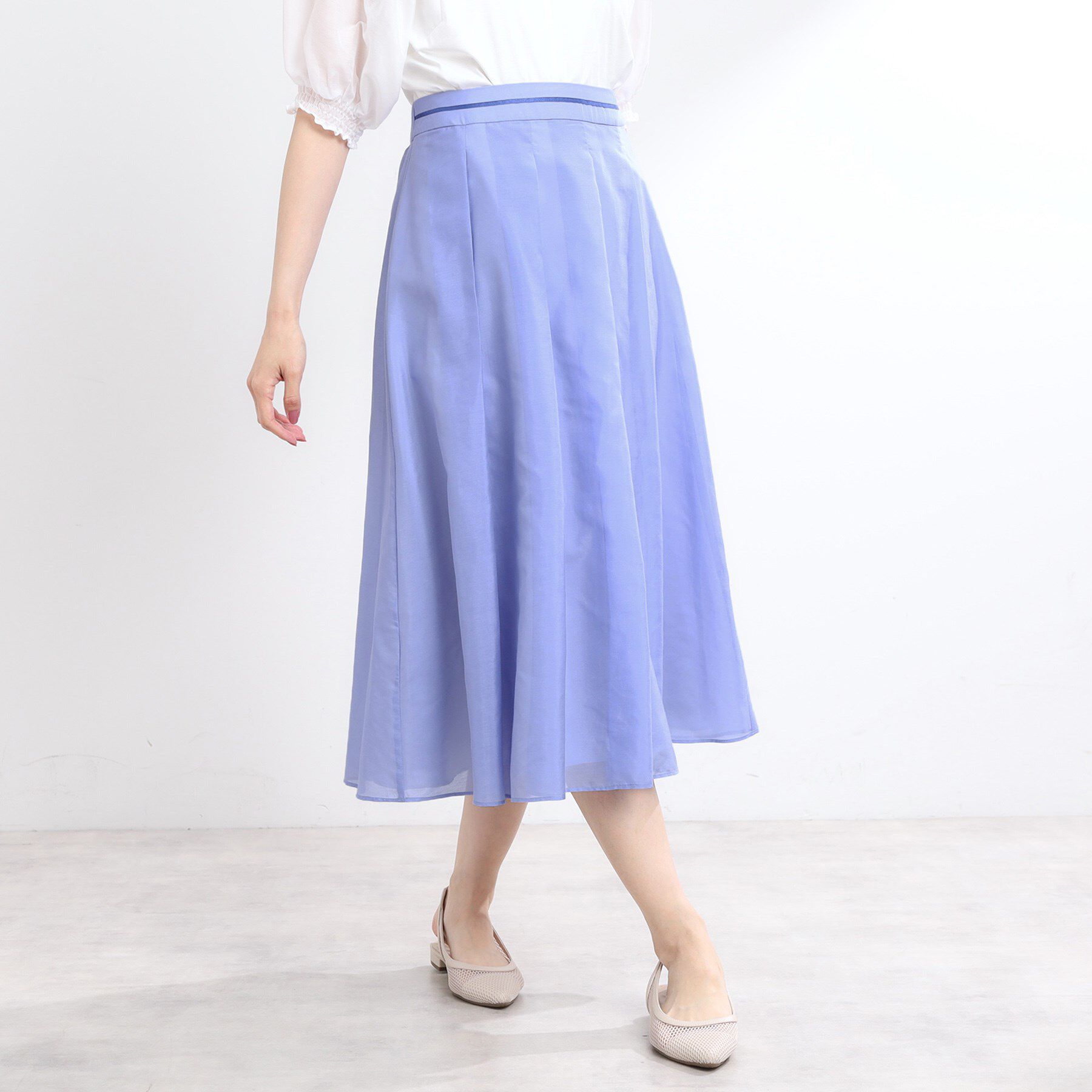 Reflect「【マシンウォッシュ可／セットアップ可】シアーボックスタックプリーツスカート」|スカート|