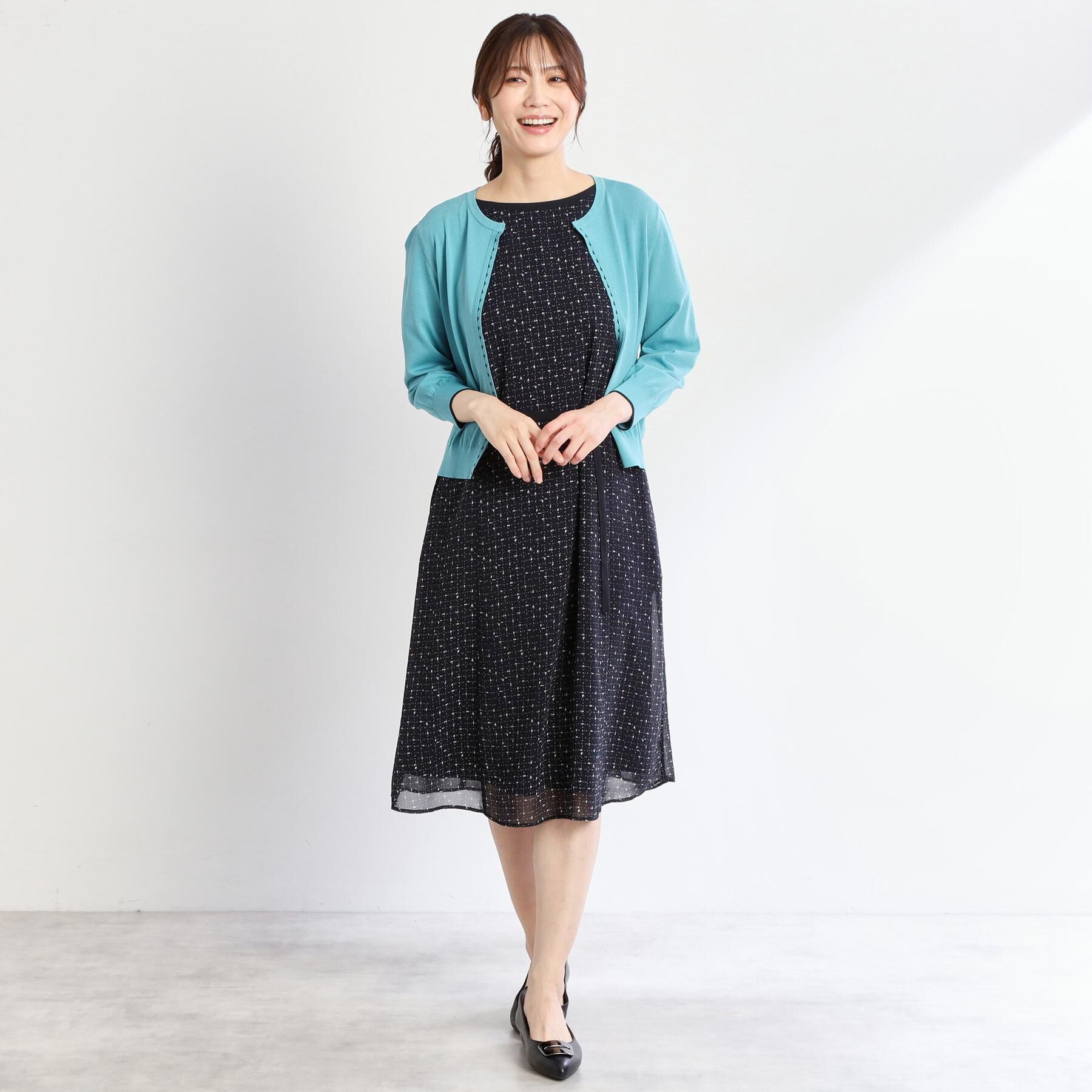 Reflect「【手洗い可】7分袖ドライタッチカーディガン」|カーディガン|