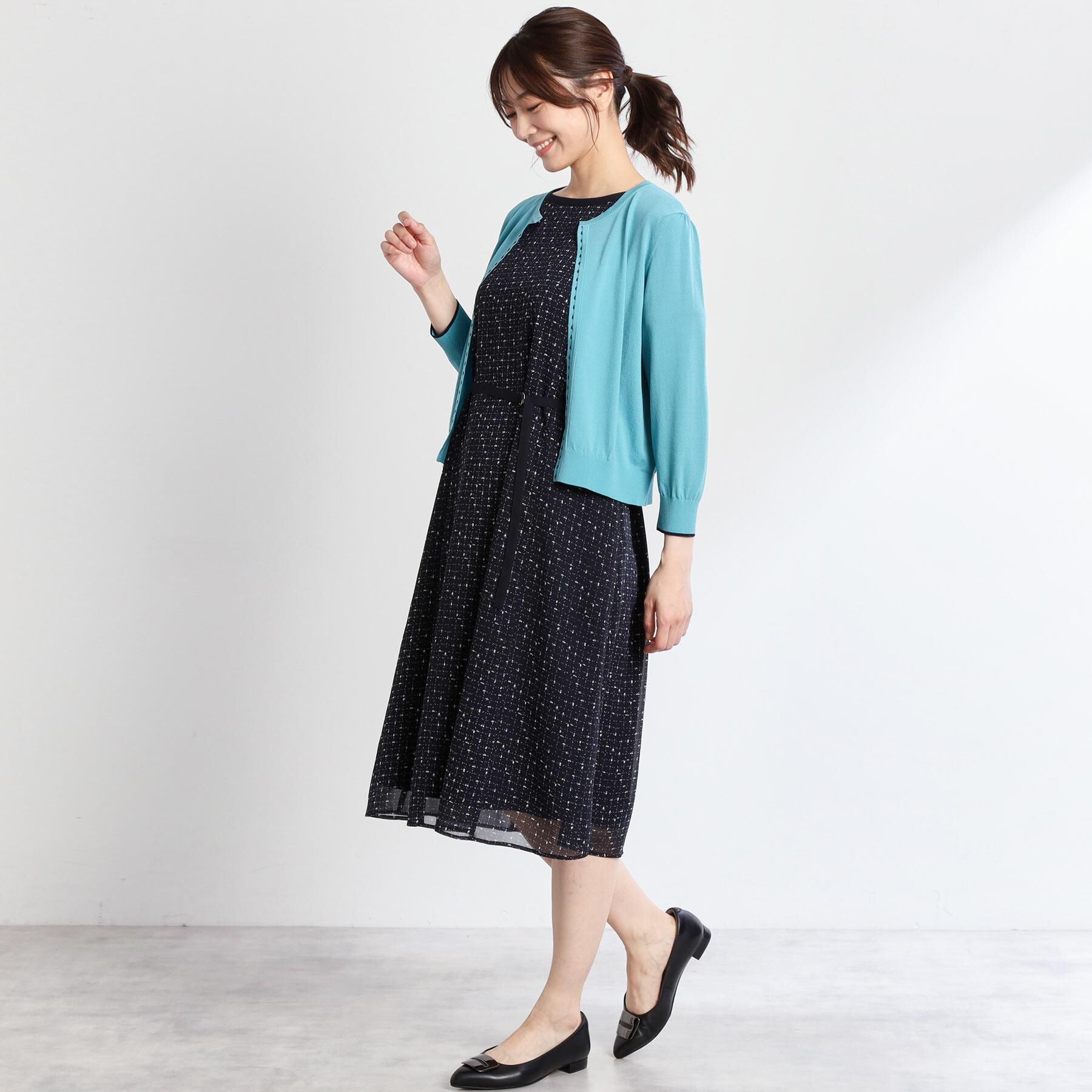 Reflect「【手洗い可】7分袖ドライタッチカーディガン」|カーディガン|