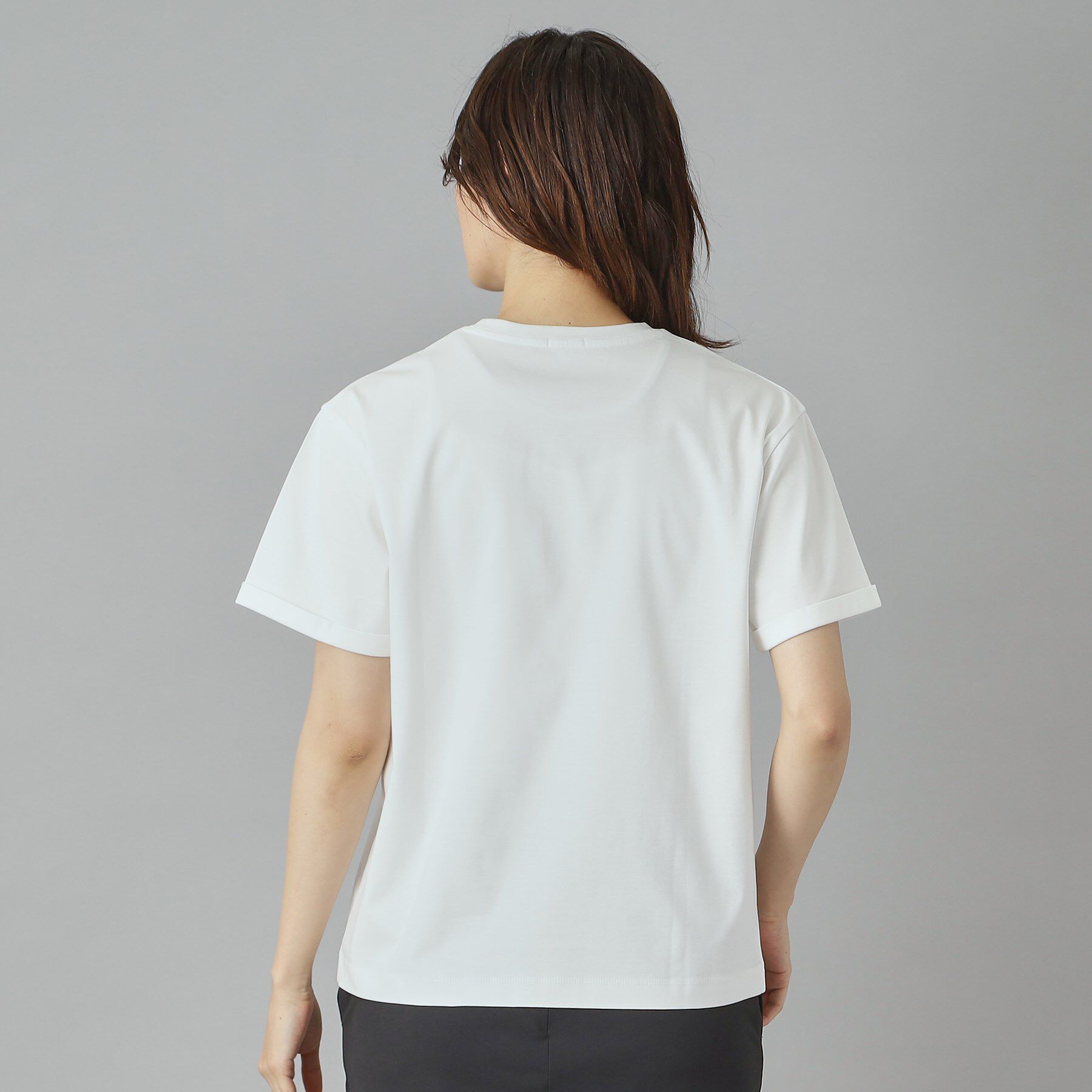 DRESSTERIOR「【接触冷感／抗菌防臭／消臭】アイスクリアコットンキャットTシャツ」|Tシャツ・カットソー|