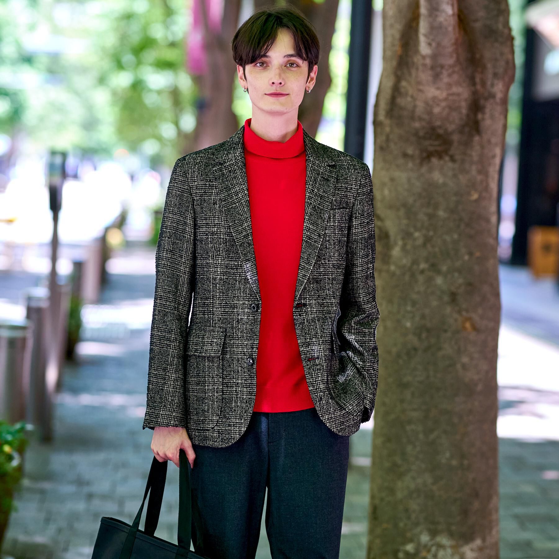 DRESSTERIOR「【セットアップ可】ループグレンチェック リラックスジャケット」|テーラードジャケット|