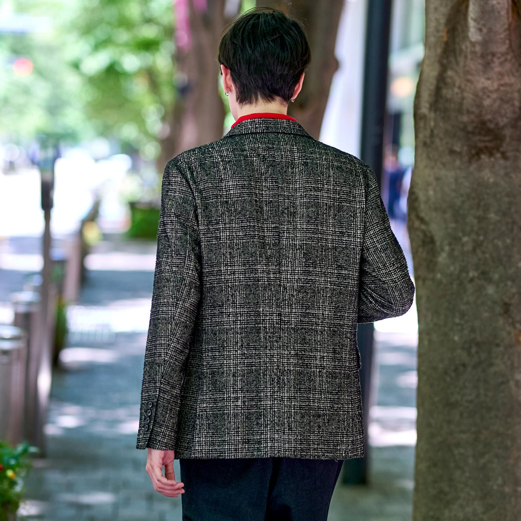 DRESSTERIOR「【セットアップ可】ループグレンチェック リラックスジャケット」|テーラードジャケット|