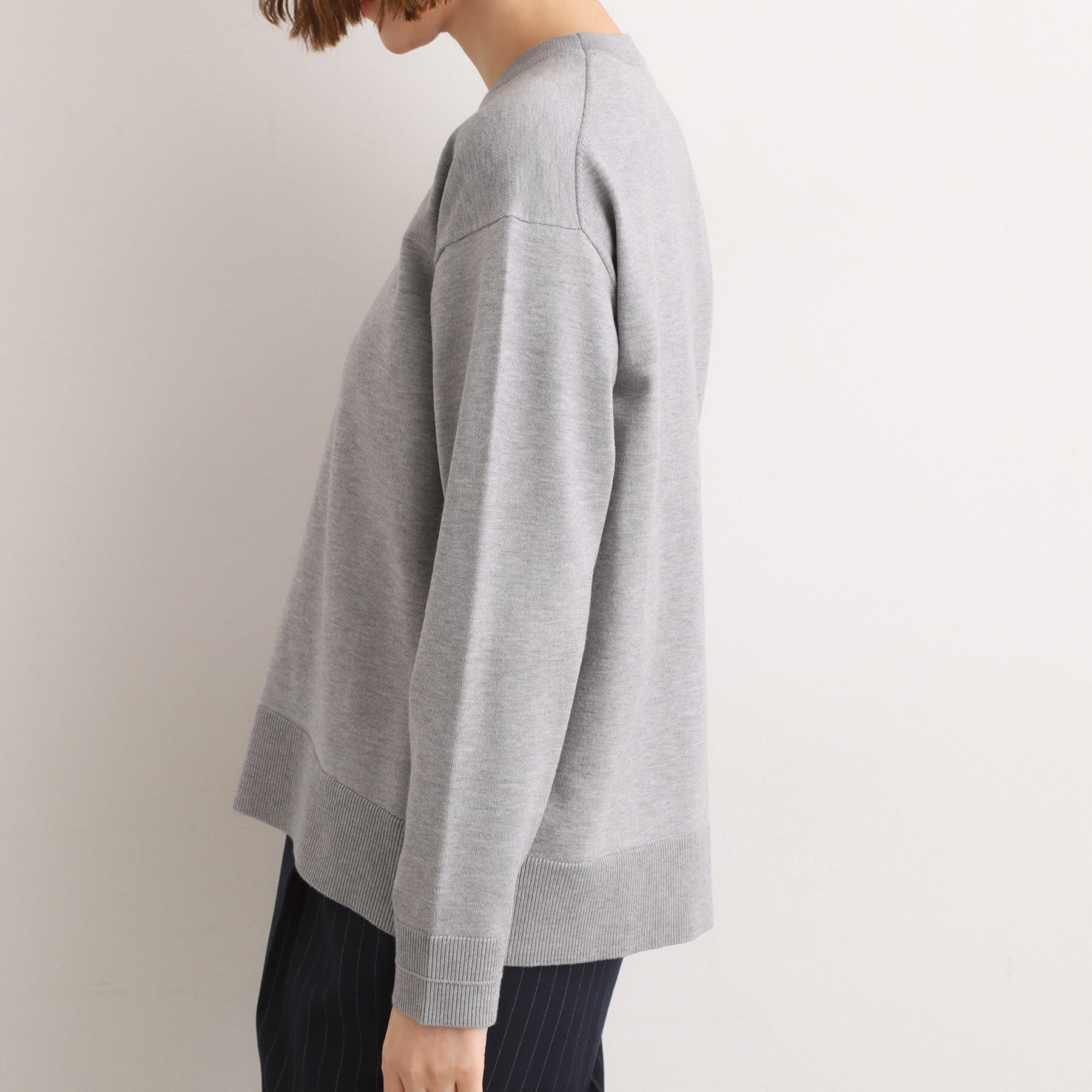 grove「【SETUP可能】冬から春まで心地よく　タック編みオーバーサイズニット」|ニット・セーター|