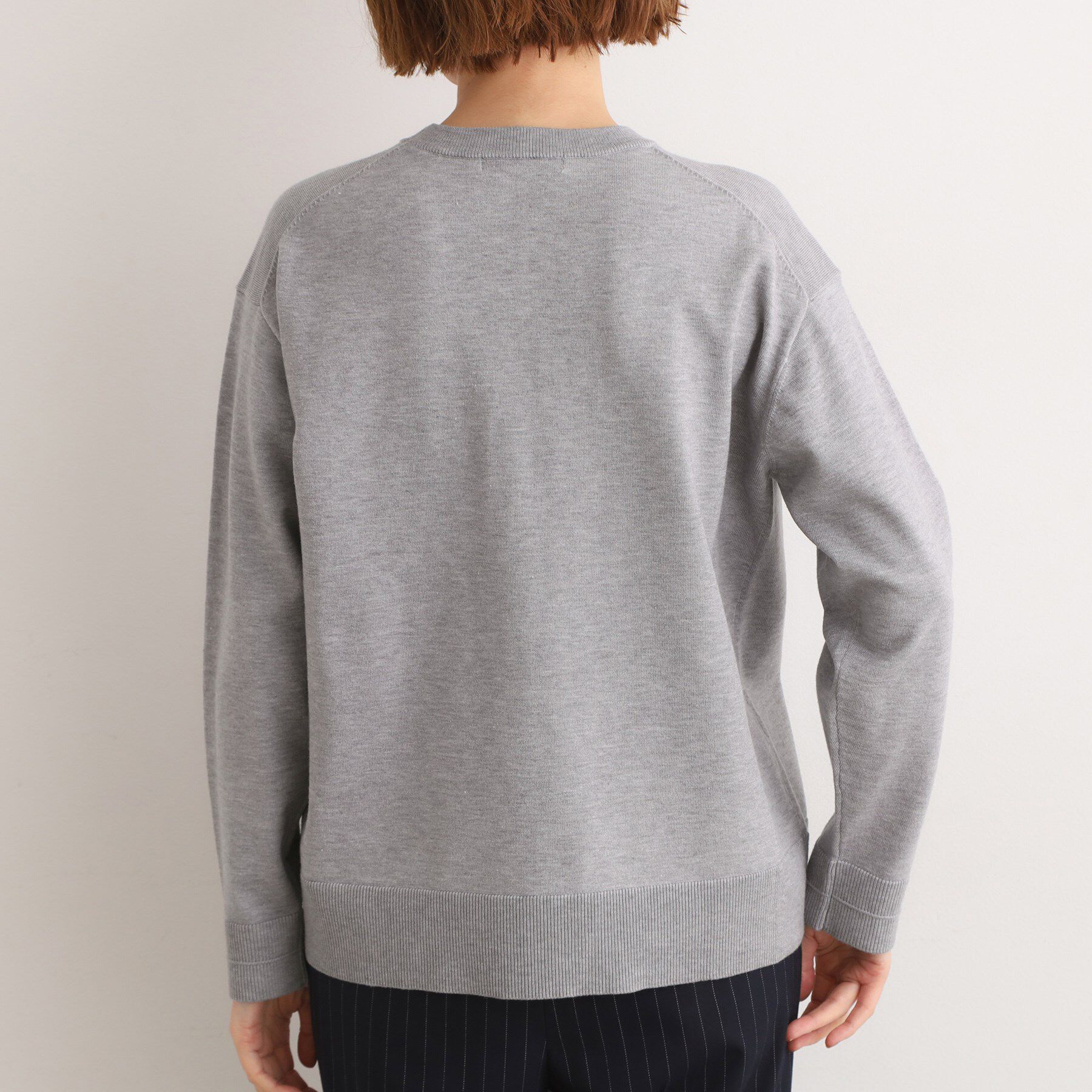 grove「【SETUP可能】冬から春まで心地よく　タック編みオーバーサイズニット」|ニット・セーター|