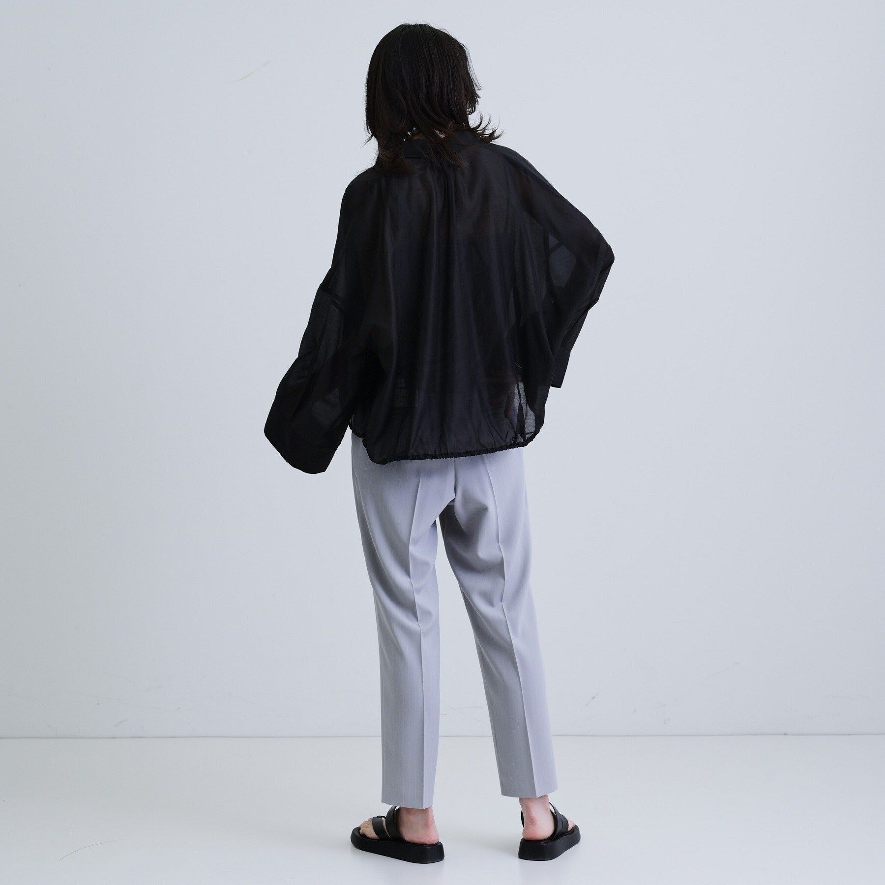 GALLEST「【再入荷】シアーローンステンカラーシャツ/シアーシャツ/シアートップス」|シャツ・ブラウス|