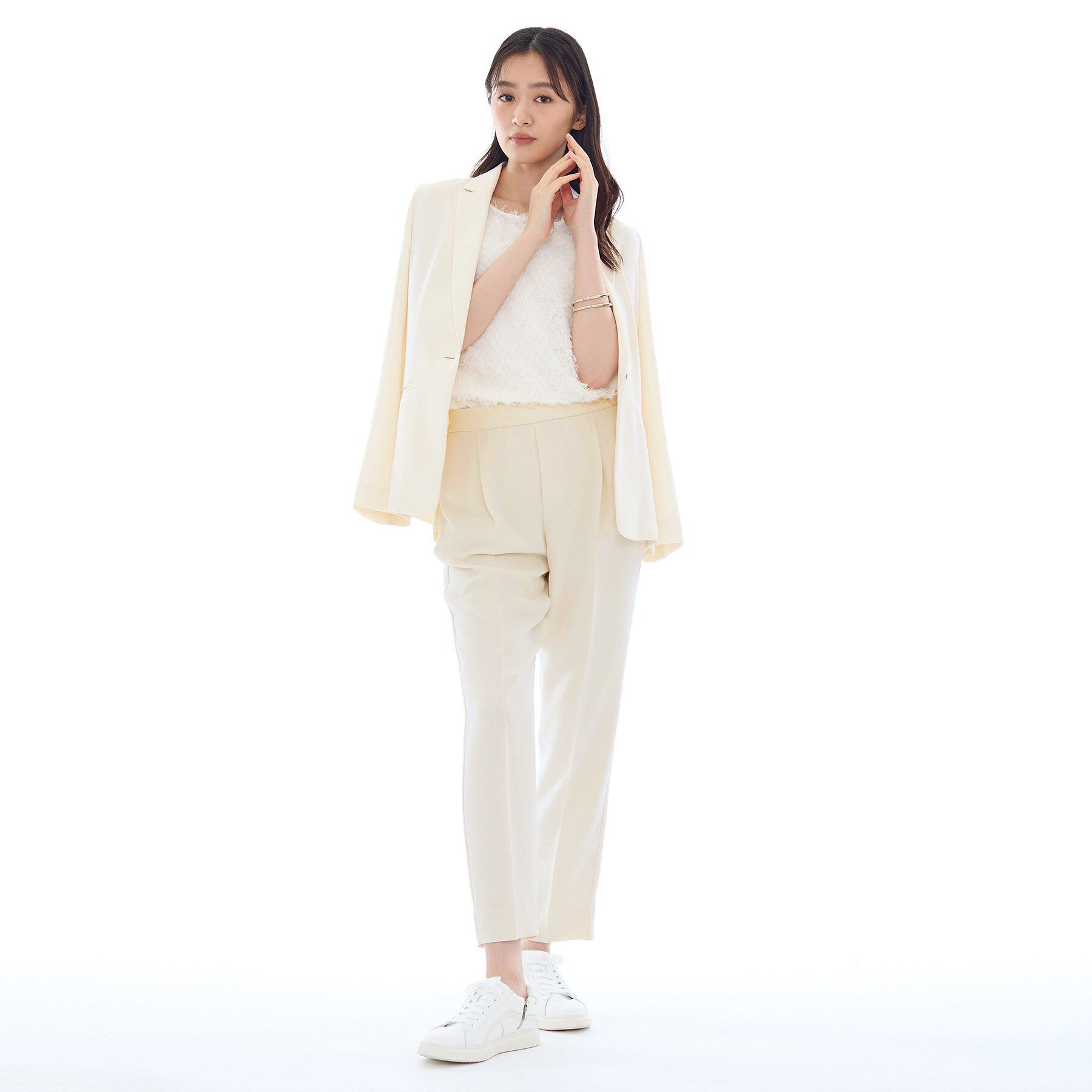 INDIVI「【洗える／UVケア】テーパードパンツ」|スーツ|