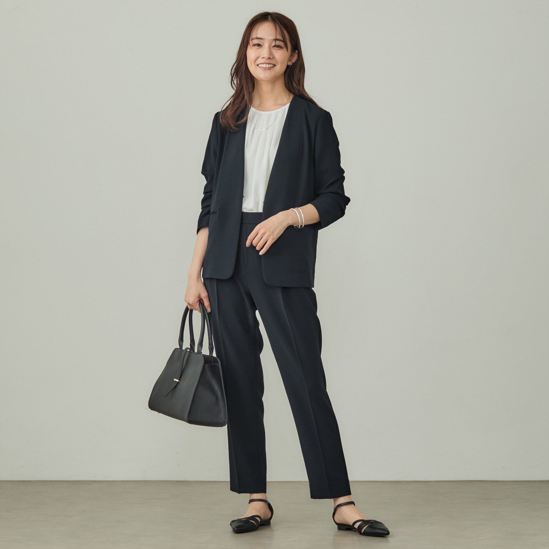 INDIVI「【洗える／UVケア】テーパードパンツ」|スーツ|