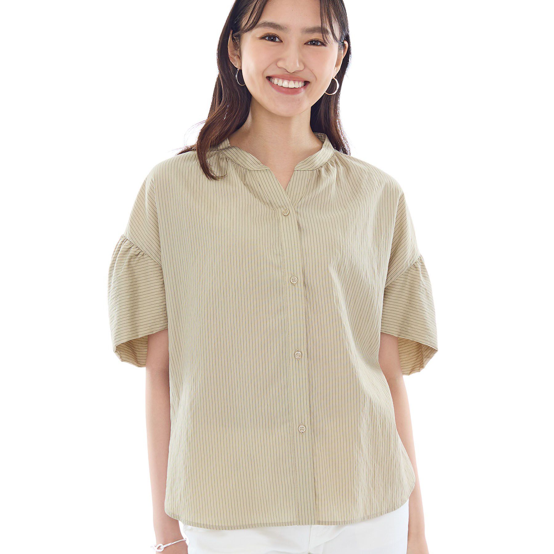 INDIVI「ドルマンスリーブブラウス」|シャツ・ブラウス|ベージュ(352)