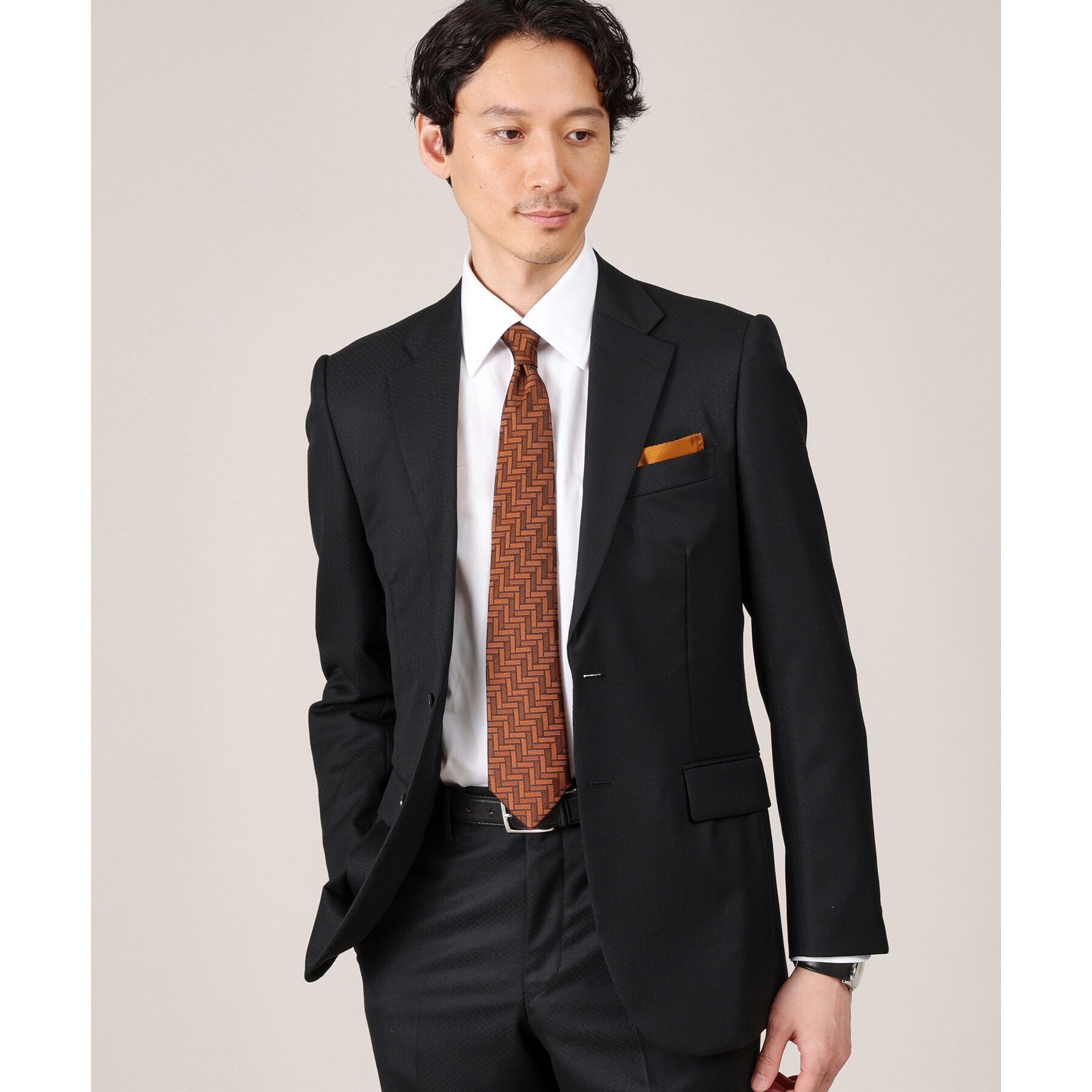 TAKEO KIKUCHI「【Made in JAPAN】矢絣（やがすり）スーツ／スリーピース対応」|スーツ|