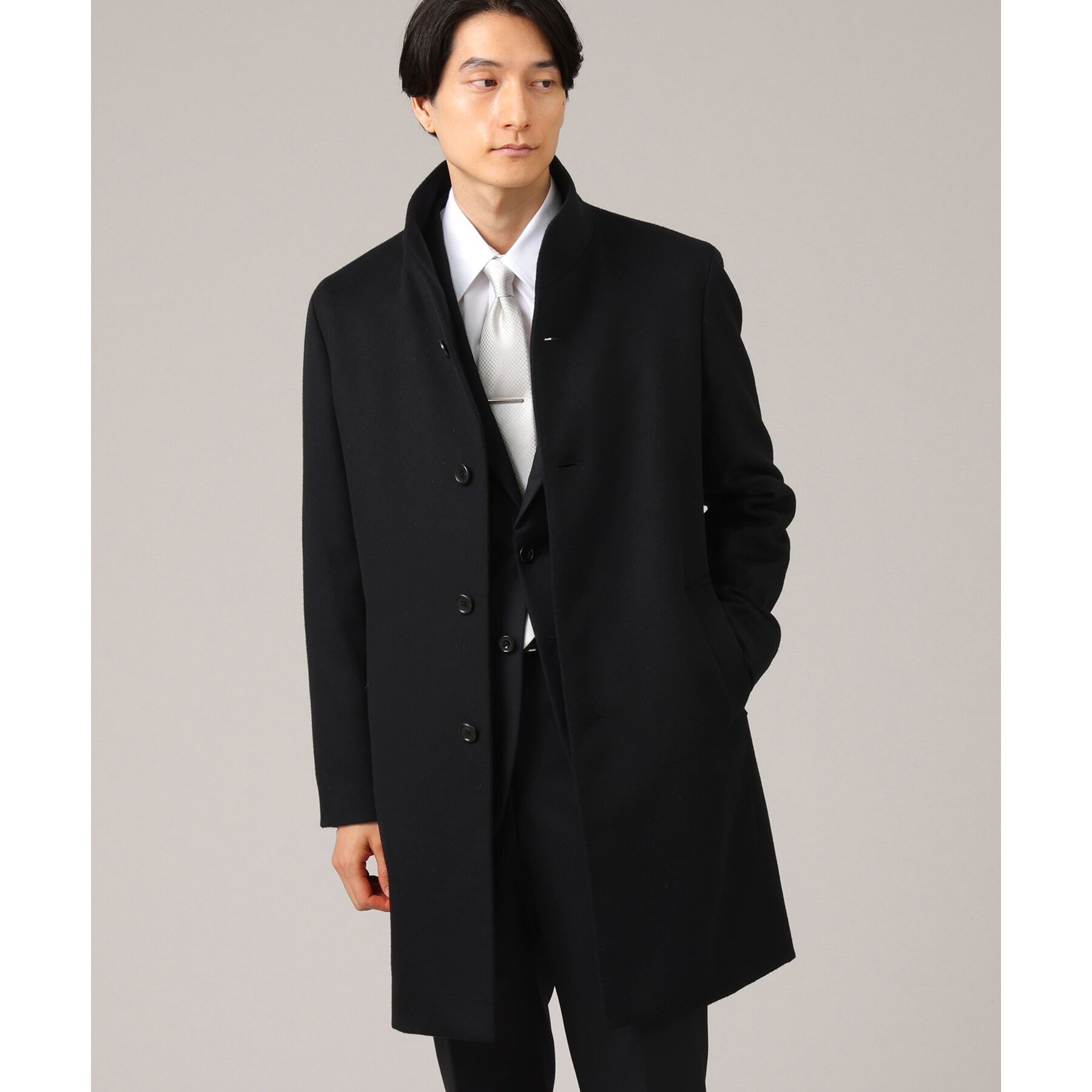 TAKEO KIKUCHI「【ウールカシミヤブレンド】ビーバー調 スタンドカラー コート」|その他|
