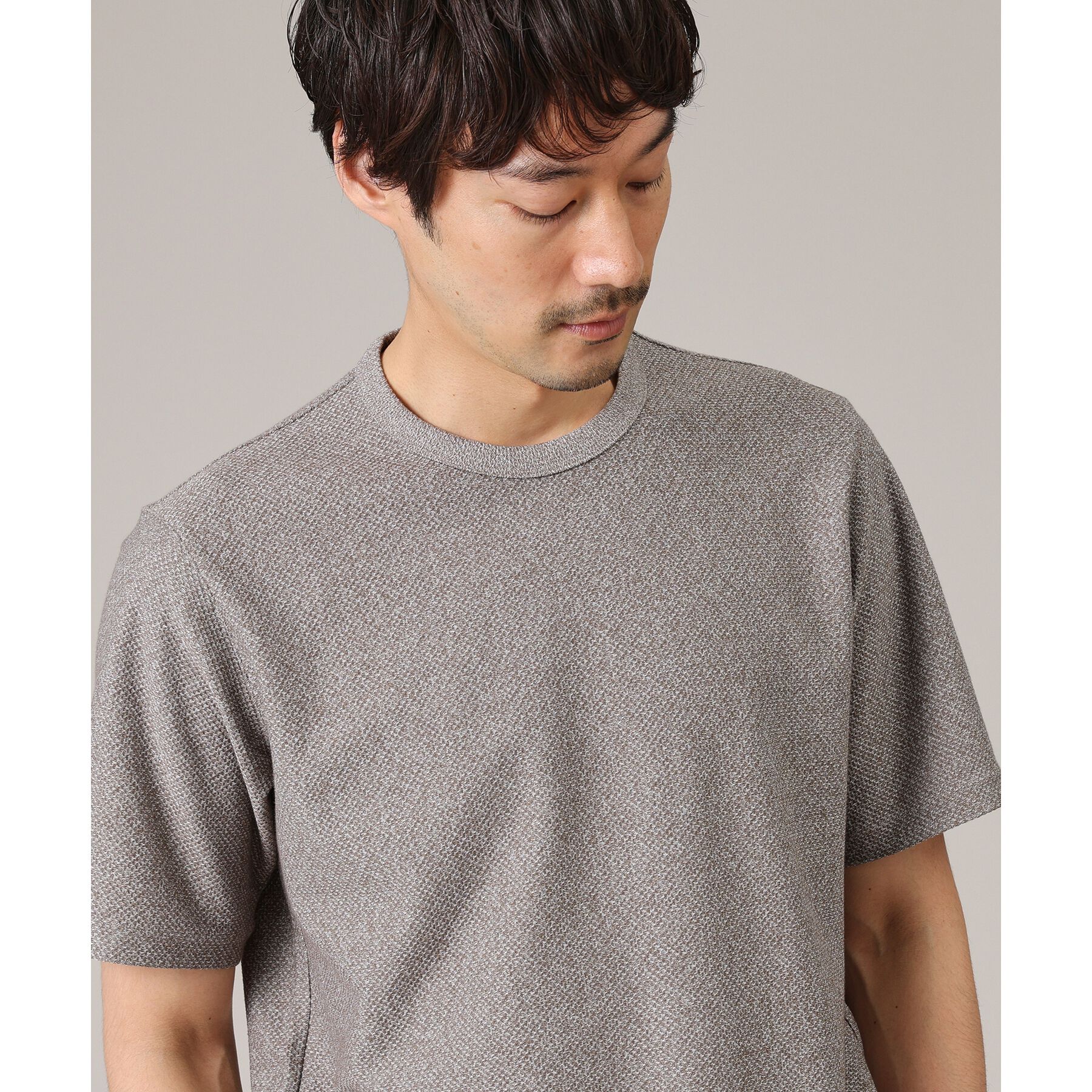 TAKEO KIKUCHI「【尾州織/Made in JAPAN】メランジ Tシャツ」|Tシャツ・カットソー|