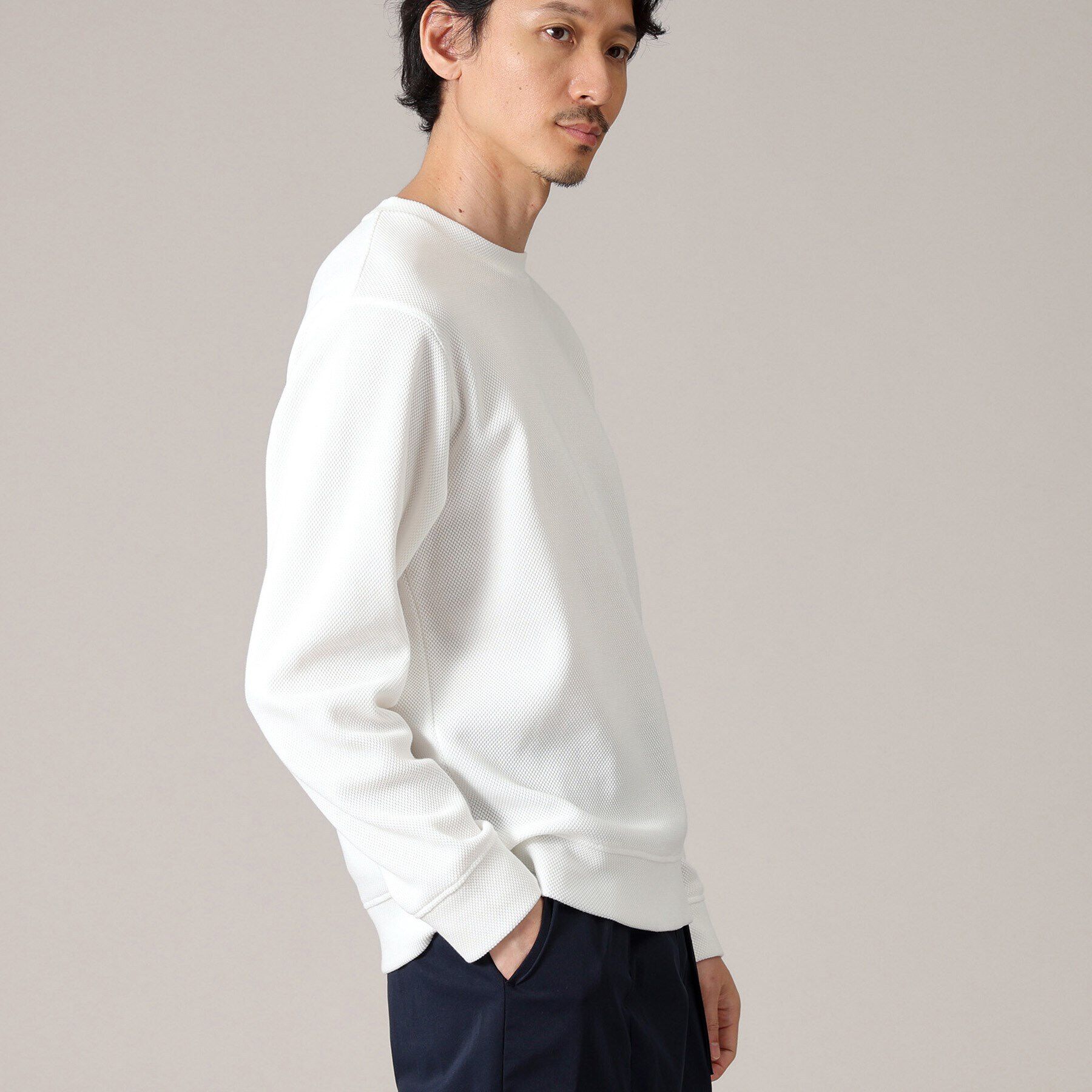 TAKEO KIKUCHI「【尾州織】クルーネック カットソー」|Tシャツ・カットソー|