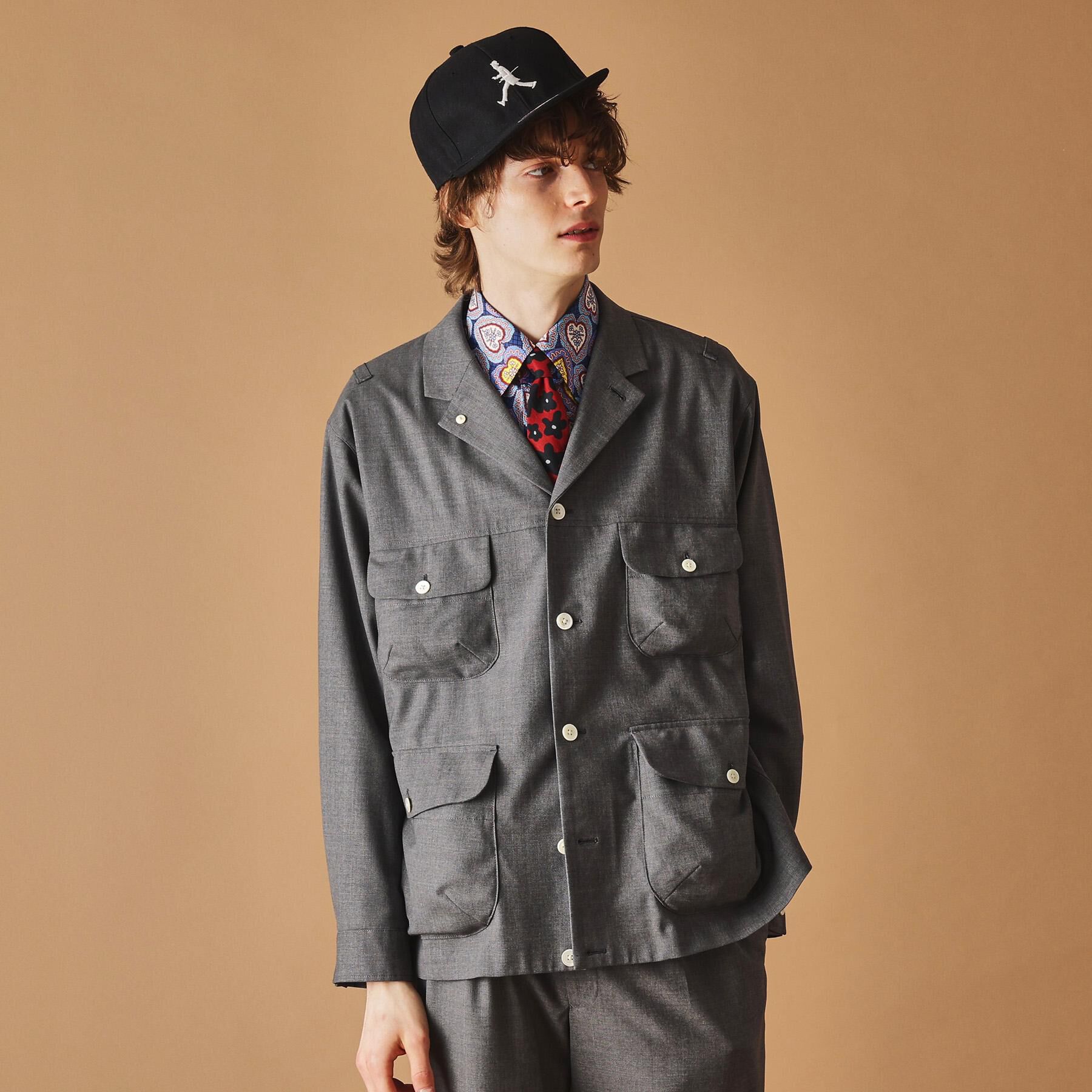 40CARATS&525「トニック グレーカバーオール」|ブルゾン・スタジャン|チャコールグレー(0