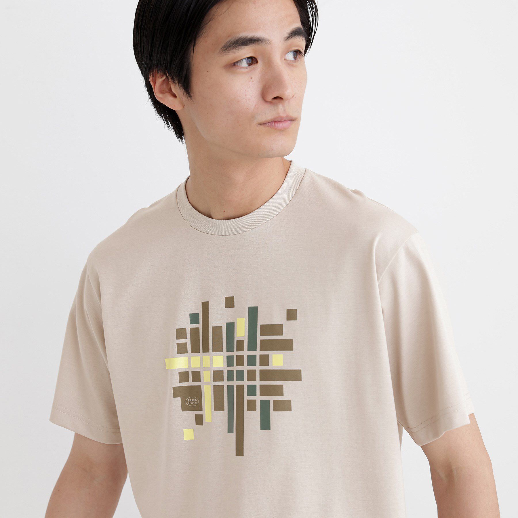 TAKEO KIKUCHI「モザイクロゴ ポンチTシャツ」|Tシャツ・カットソー|