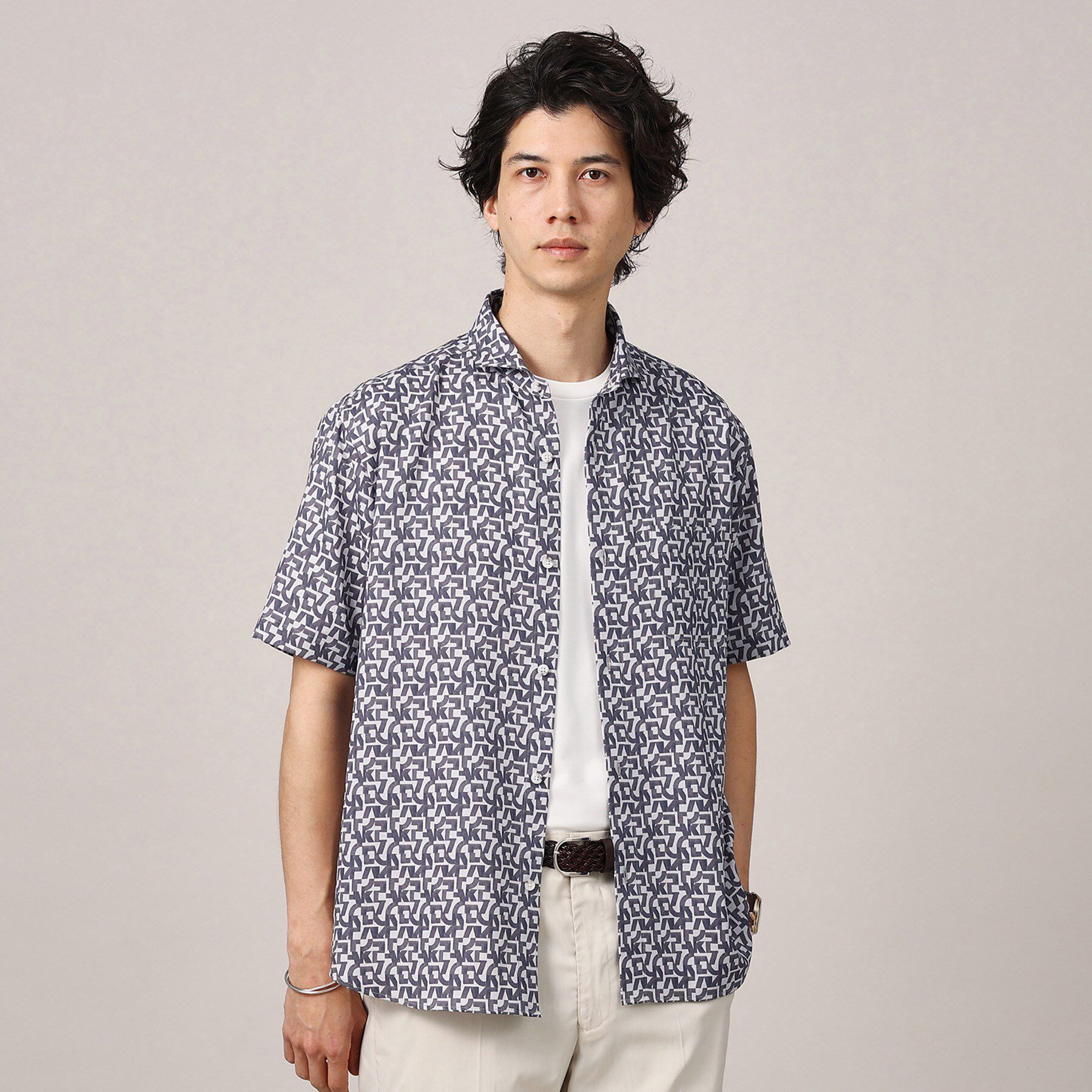 TAKEO KIKUCHI「マイクロパズル柄 半袖シャツ」|シャツ・ブラウス|