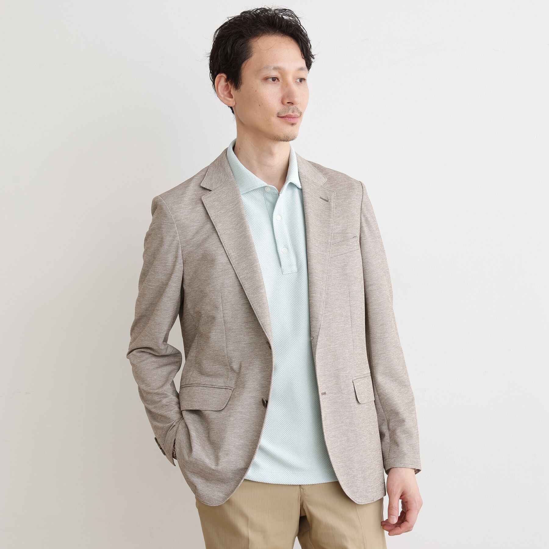 TAKEO KIKUCHI「ドライカノコ ジャケット」|テーラードジャケット|ピンクベージュ(05