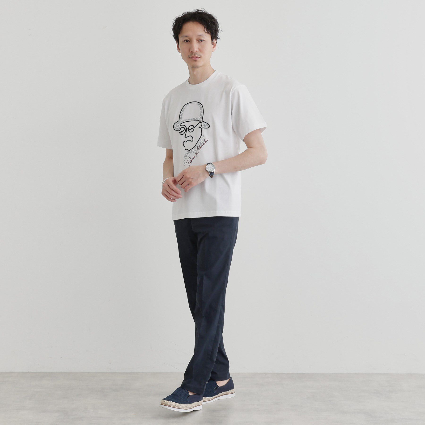 TAKEO KIKUCHI「【Sサイズ～】フェイスロープ刺繍 天竺Tシャツ」|Tシャツ・カットソー|