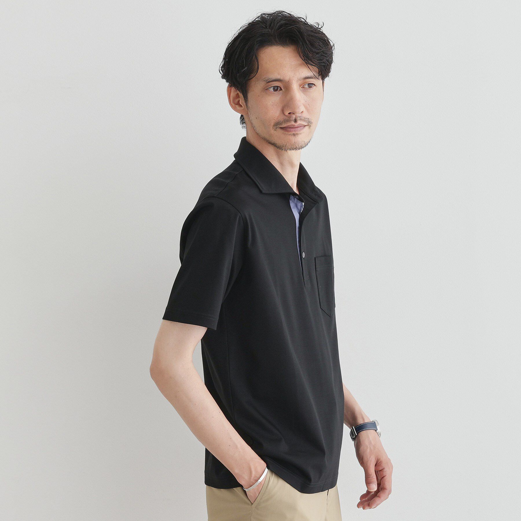 TAKEO KIKUCHI「【LIMITED】アイスクリアコットンポンチポロシャツ」|ポロシャツ|